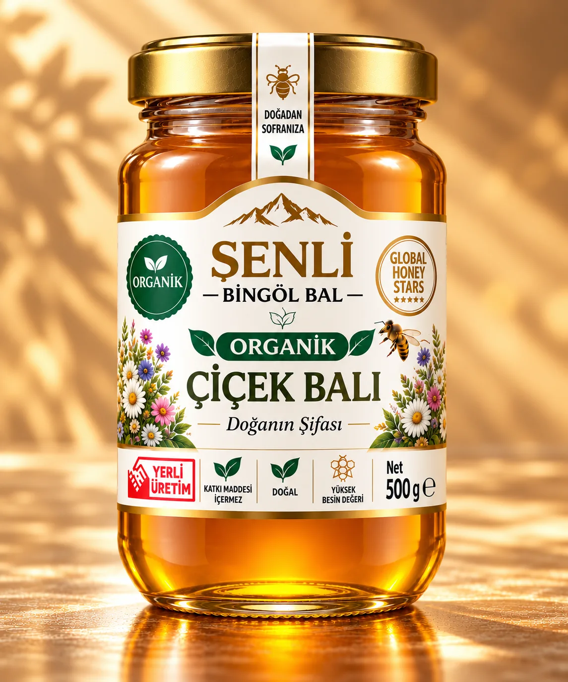 ORGANİK ÇİÇEK SÜZME BAL (500G)