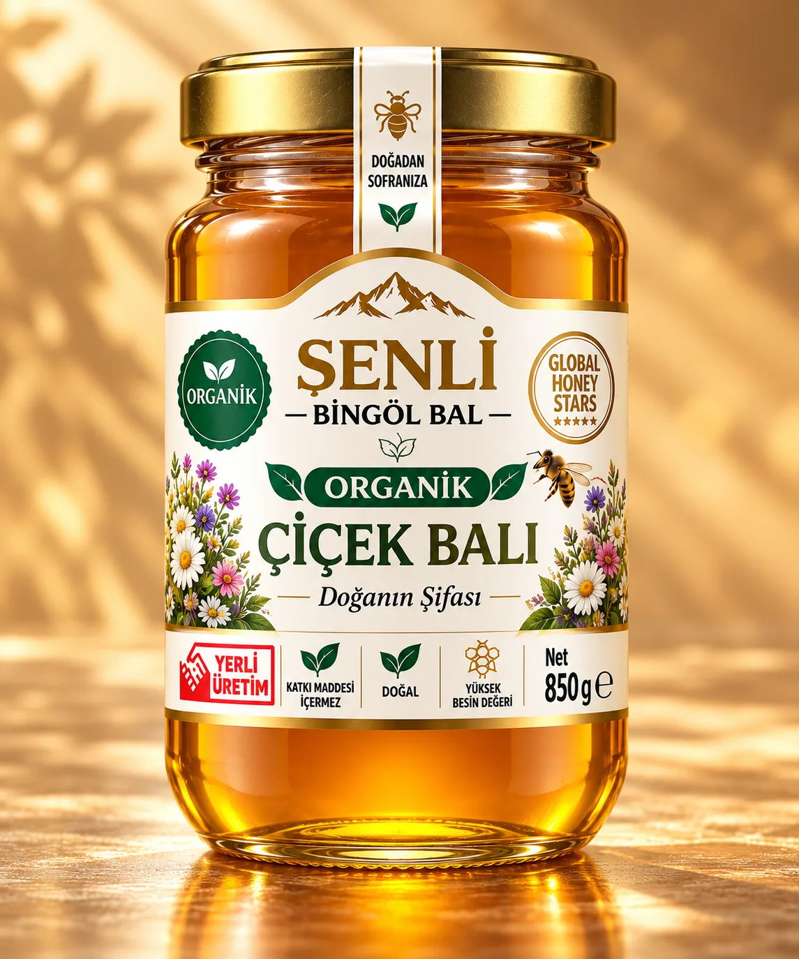 ORGANİK ÇİÇEK SÜZME BAL (850G)